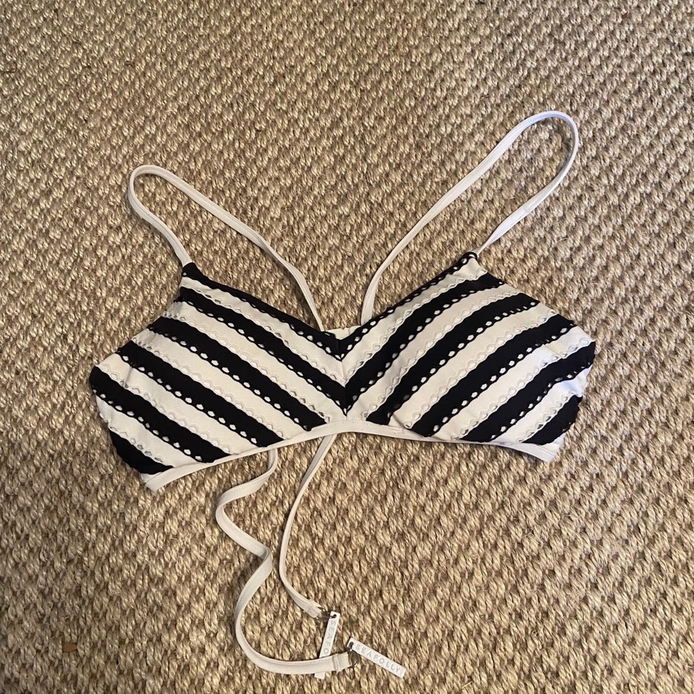 Seafolly Black/White Bikini Top